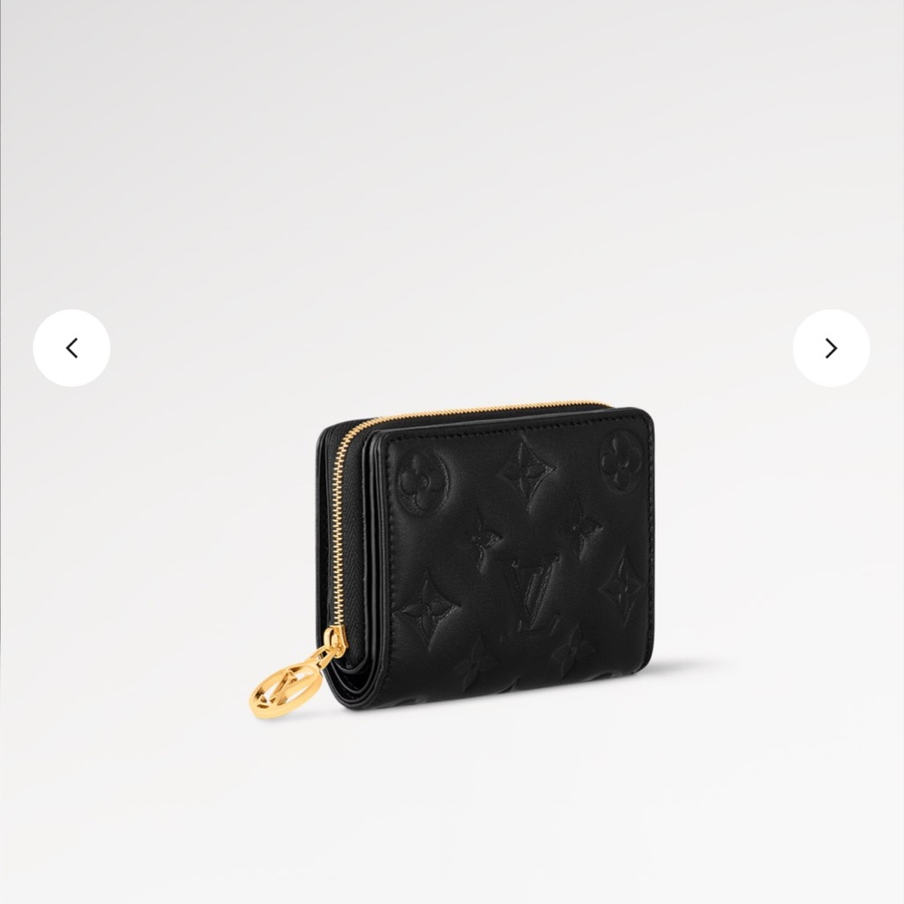 Louis Vuitton Black Embossed Compact Zip Wallet - This is the Lou Coussin